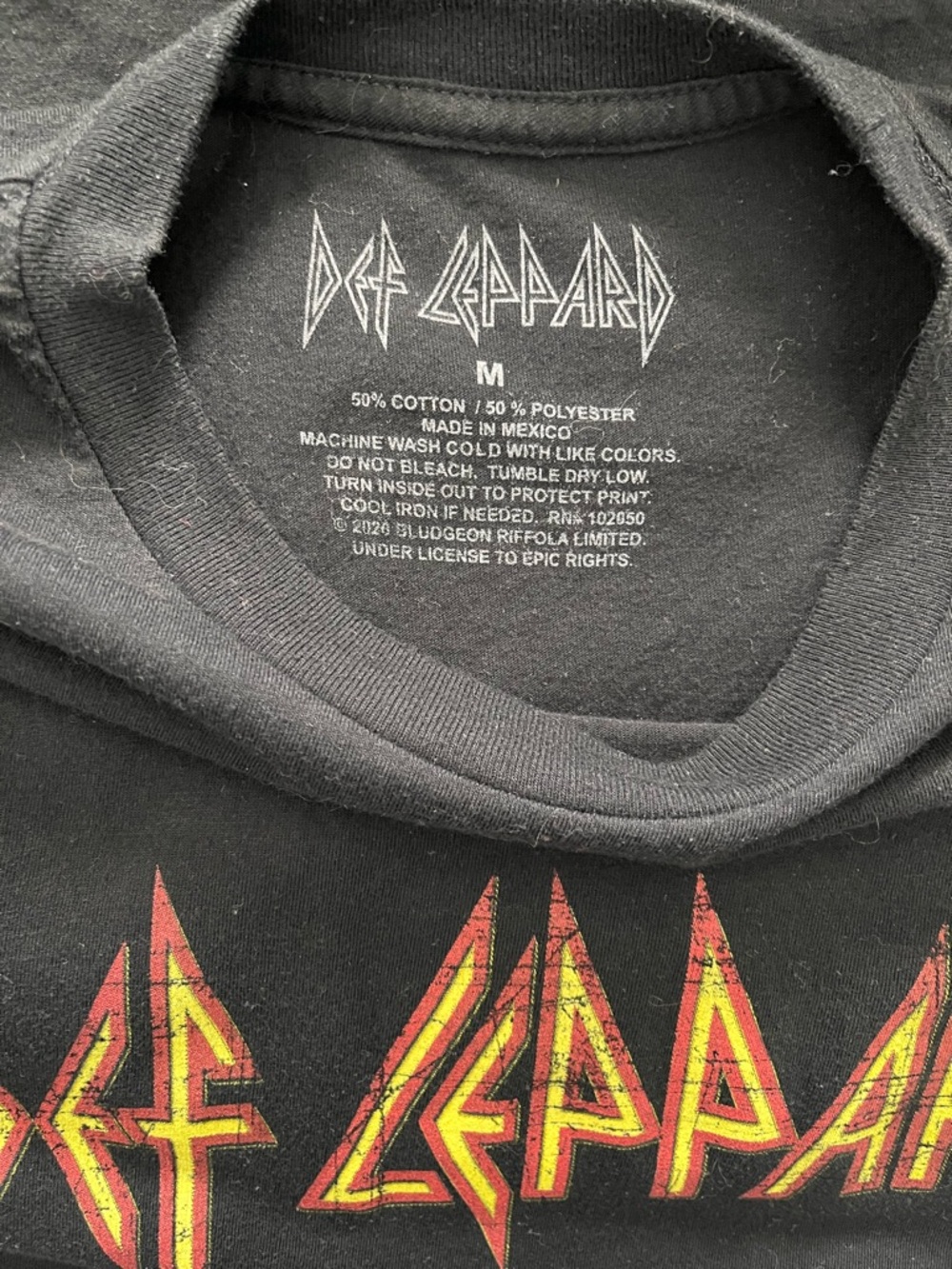 Def Leppard Black Band Graphic Tee Size Medium - Picture 6 of 6